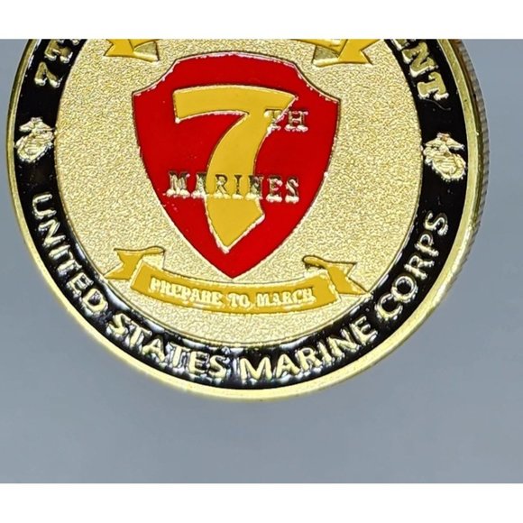 7th Marine Regiment USMC Challenge Coin - Seventh Marine Reinforced - Picture 14 of 16